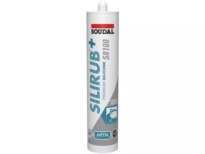 [135727] Soudal Silirub+ S8100 Siliconenkit sanitair Zwart 300ml