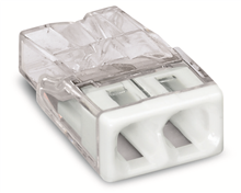 Wago steekklem 2-voudig 0,5-2,5mm² wit 100st/doos