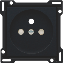 [161-66601] Niko afwerkingsset stopcontact met penaarde inbouwdiepte 28,5mm - black coated