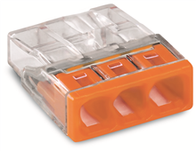 [2273-203] Wago steekklem 3-voudig 0,5-2,5mm² oranje prijs per stuk 100st/doos