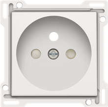 Niko afwerkingsset stopcontact met penaarde inbouwdiepte 28,5mm - wit