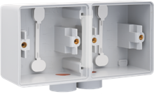 [700-84802] Niko Hydro tweevoudige opbouwdoos horizontaal 2x M20 ingangen voor 2 functie - grijs