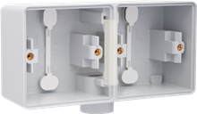 [700-84801] Niko Hydro tweevoudige opbouwdoos horizontaal 1x M20 ingangen voor 2 functie - grijs