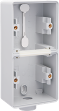[700-84201] Niko Hydro tweevoudige opbouwdoos verticaal 1x M20 ingangen voor 2 functie - grijs