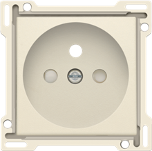 [100-66601] Niko afwerkingsset stopcontact met penaarde inbouwdiepte 28,5mm - Cream
