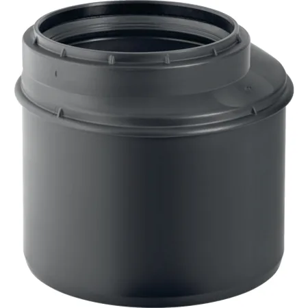 [390.373.14.1] Geberit PP reductie zwart excentrisch kort 75x50mm