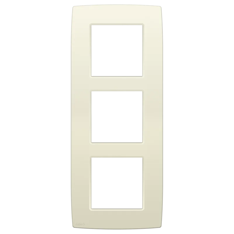 [100-76300] Niko drievoudig afdekplaat  verticaal  60mm centerafstand - Original cream