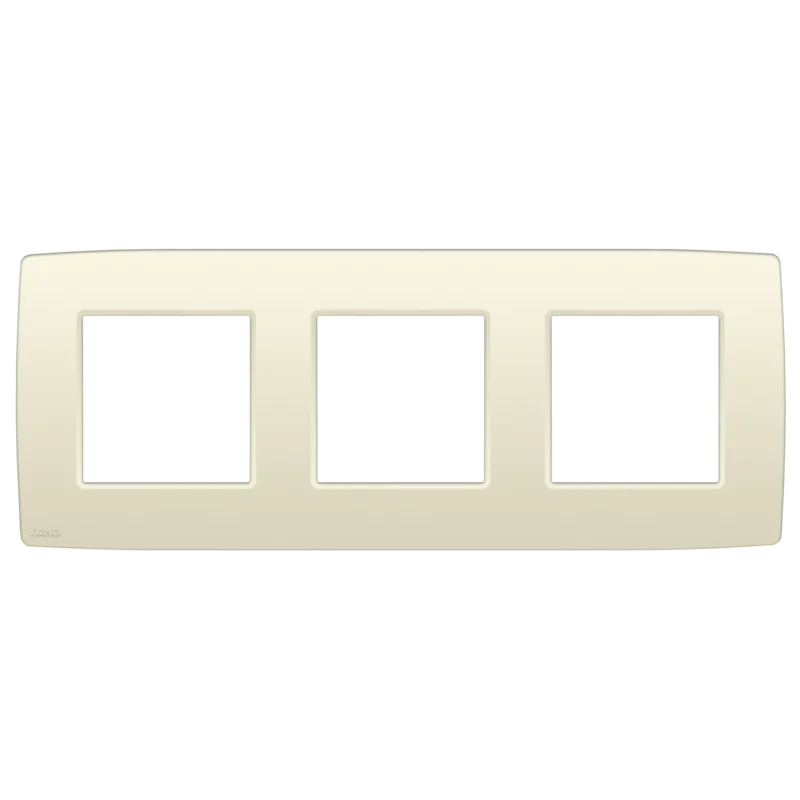 Niko drievoudige afdekplaat horizontaal 71mm - Original cream