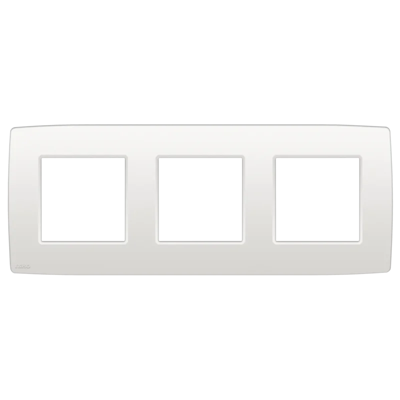 [101-76700] Niko drievoudige afdekplaat horizontaal 71mm - Original wit