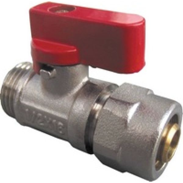 [VCR1216_OR] Collector kraan met o-ring 1/2 x 16 rood