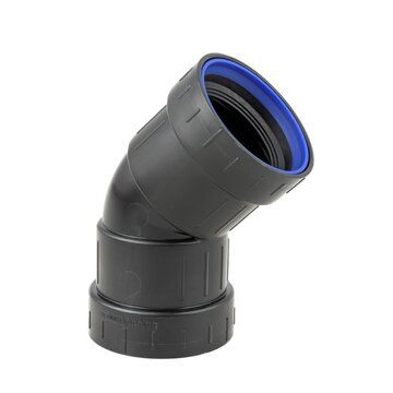 [20056413] PP+ bocht zwart mof/mof 50mm 45 graden